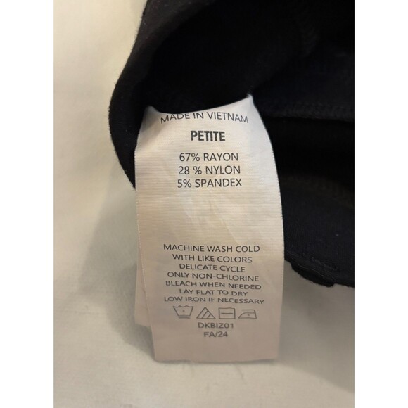 Quince Women's Black Ultra-Stretch Ponte Pants Straight Leg M Petite 26" Inseam - Picture 5 of 6